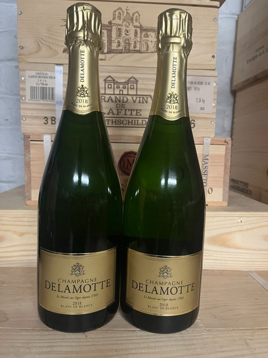 2018 Delamotte, Vintage - 香檳 Blanc de Blancs - 2 瓶 (0.75L)