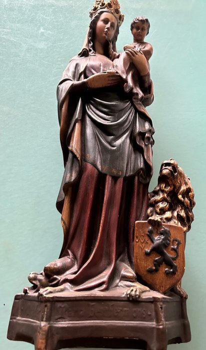 Statua, Madonna met kind - 62 cm - Gesso