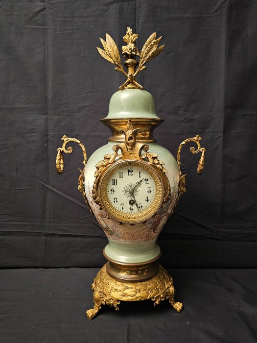 Zegar stołowy -  Zabytkowy Porcelana, Pozłacany brąz - 1910-1920