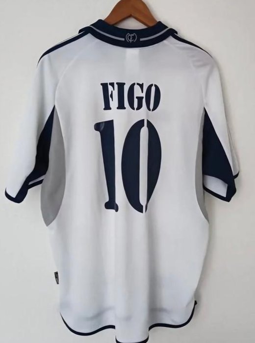 Real Madrid - Championnat d'Espagne de Football - Luis Figo - 2000 - Maillot de football