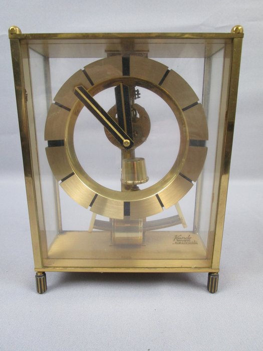 電磁鐘 - Kundo - Magnetpendeluhr -   黃銅-玻璃 - 1950-1960