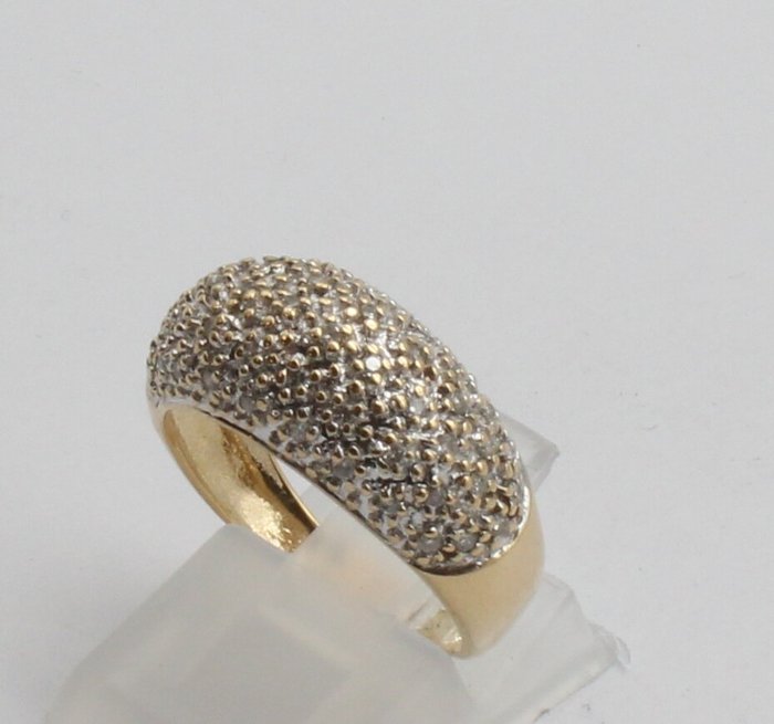 没有保留价 - 戒指 - 18K包金 黄金 钻石  (天然) 