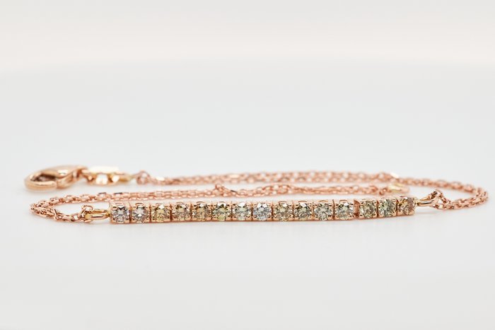 Utan reservationspris - Armband Rosa guld -  0.60 tw. Diamant  (Natural) 