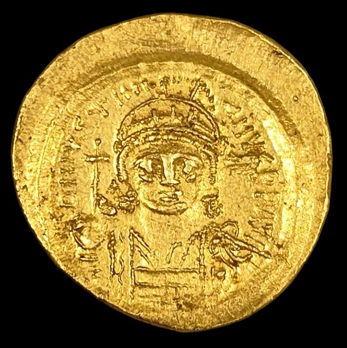 Imperio bizantino. Justiniano I (527-565 e. c.). Solidus Constantinopolis, 545-565