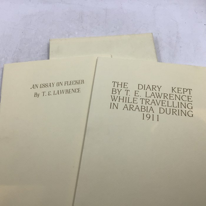 T.E. Lawrence - The Diary Kept by T.E. Lawrence & An Essay on Flecker - 1990