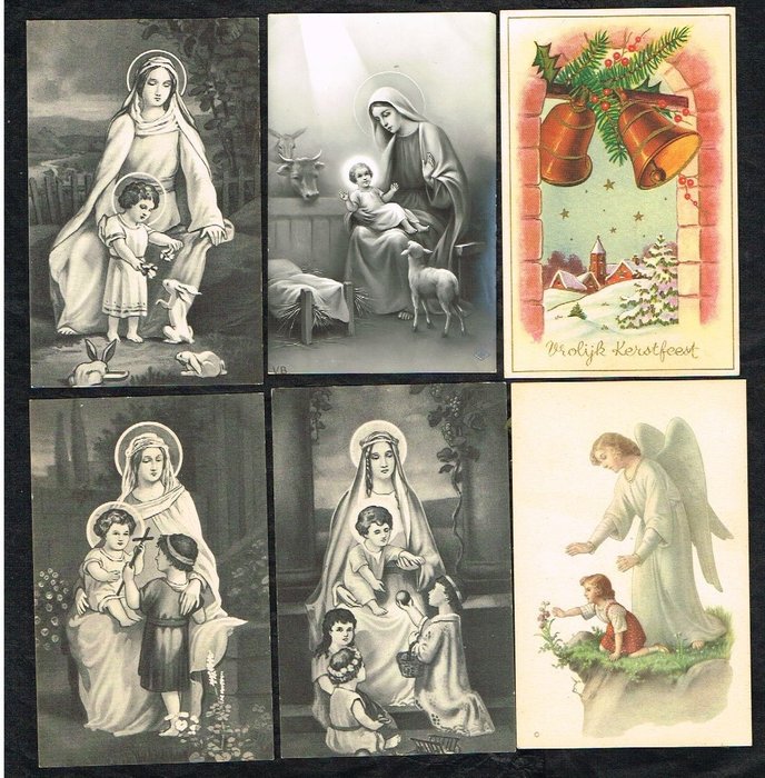 Fantasy, Εποχιακές διακοπές, Χριστούγεννα, Χριστούγεννα, καλή χρονιά, ευχές... - Καρτ-ποστάλ (340) - 1900-1960