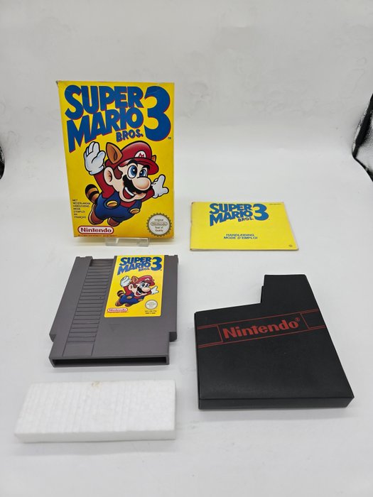 Nintendo - Super Mario Bros. 3 - 8-BIT - Nes-Mw-Fra - Pal B - Fra Release - first edition - Nes - Videospill - I original eske