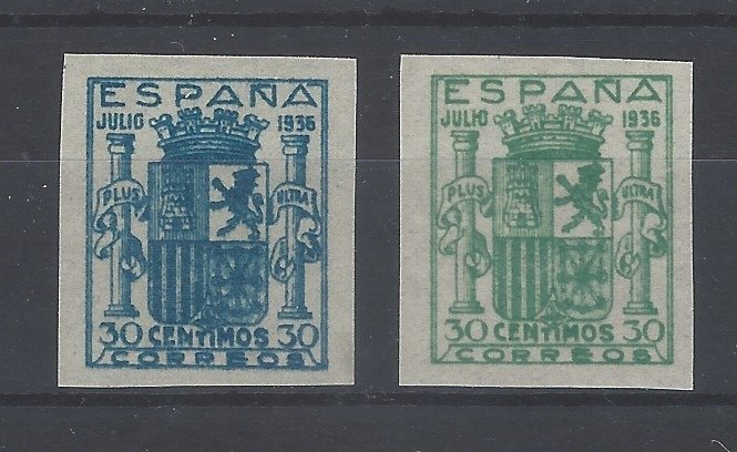 西班牙 1936 - 格拉纳达-未发行 - Edifil nº NE 56/NE57