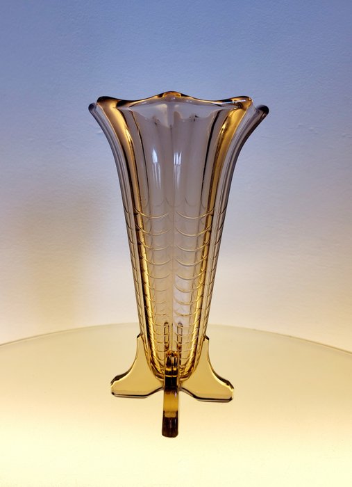 Val Saint Lambert - Charles Graffart, René Delvenne - Vase -  montesquieu series Luxval  - Glass