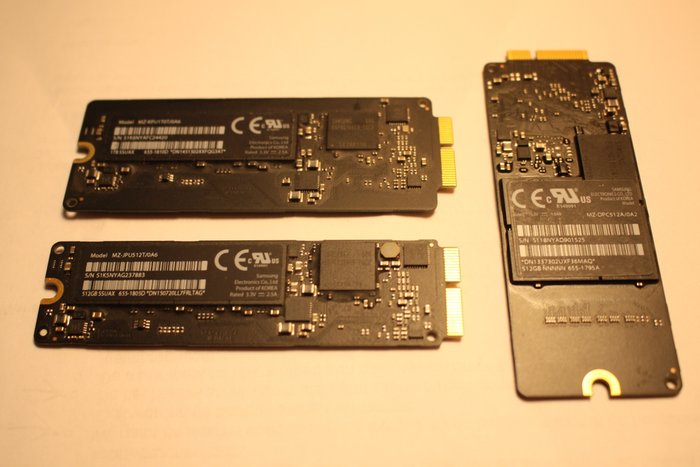 Nice find: Lot of 3 large SSD drives for Apple MacBook Retina 13 & 15 inch - iMac - Productos originales de Apple: 2X 512GB y 1X 1TB