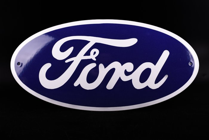 Sign - Ford - Ford std. logo enamel, 460mm; cool relief