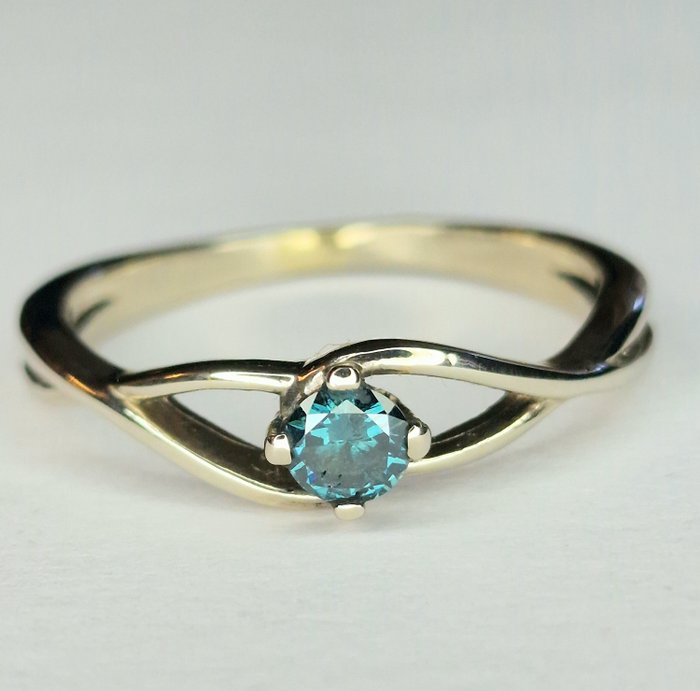 Ingen mindstepris - Ring - 14 karat Hvidguld Diamant 