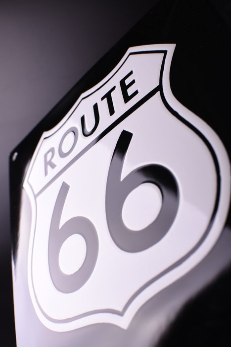 ROUTE 66; enamel sign; handmade! - 標誌 - 瑪瑙