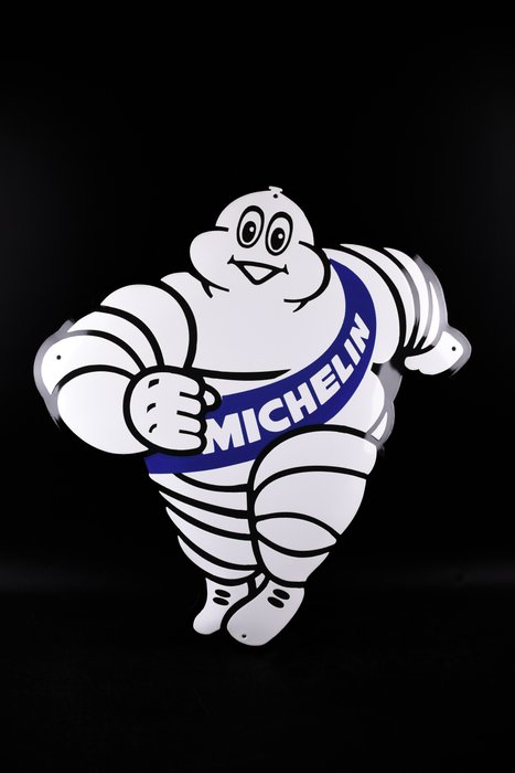 Sign - Michelin - XXL Enamel sign Michelin "Bibendum", 660mm