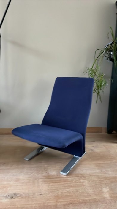 Artifort - Pierre Paulin - 扶手椅子 - F784 协和式飞机 - 羊毛, 铝