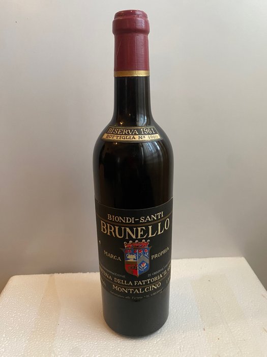 1961 Biondi Santi Tenuta Greppo - 蒙達奇諾·布魯奈羅 Riserva - 1 瓶子（0.72L）