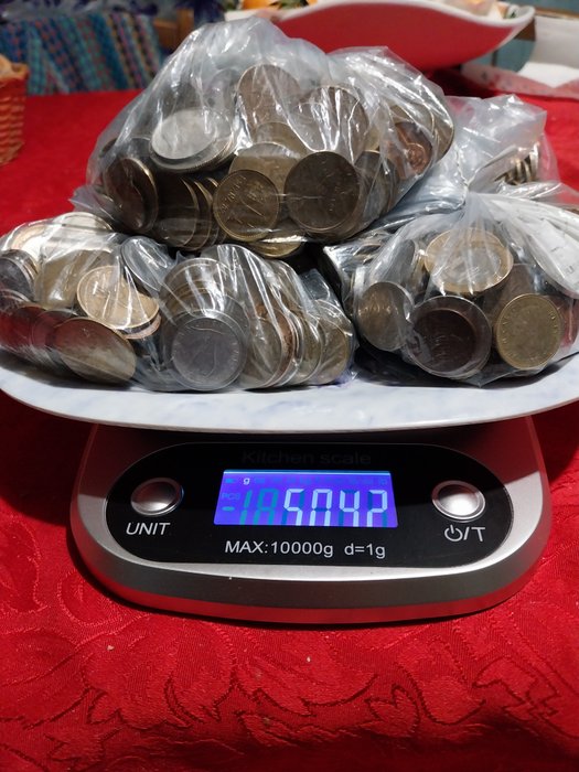 世界. Collection of coins from different countries 5 kg  (沒有保留價)