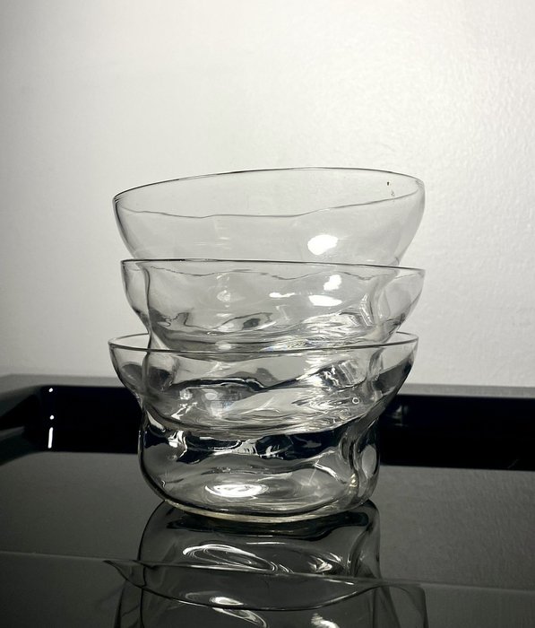 Style Daum/Legras/Baccarat - Set di bicchieri (3) - Coupelle - Cristallo