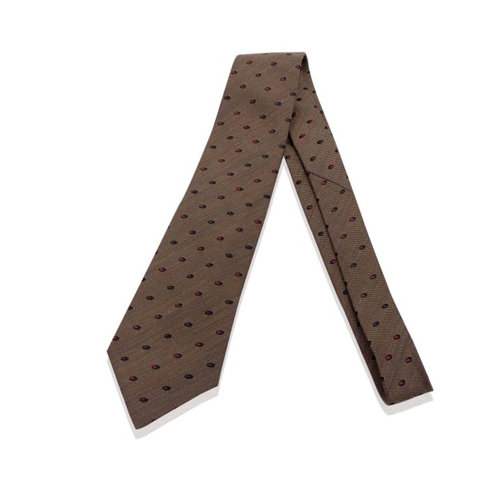 Hermès - Vintage Brown Silk and Wool Neck Tie - 领带