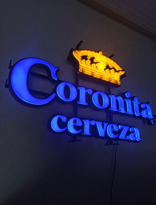 corona extra - Upplyst skylt (1) - Järn (gjutjärn/smidesjärn), Plast