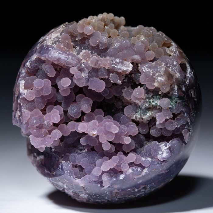 “葡萄阿加塔”球体系列 紫色白玉髓球体 - 高度: 52 mm - 宽度: 51 mm- 142 g