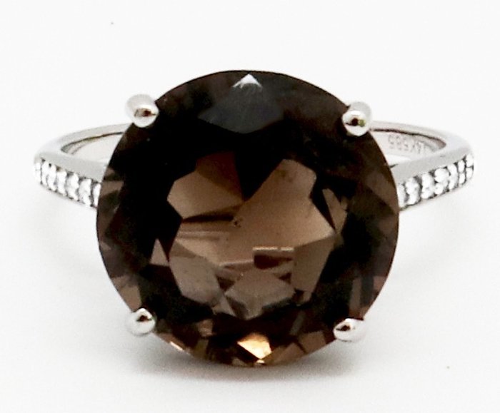 Ingen mindstepris - Ring - 14 karat Hvidguld - Diamant 