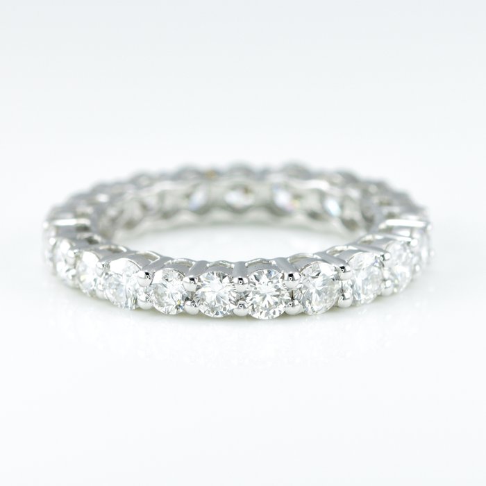 Ring - 14 kt Weißgold -  3.29ct. tw. Diamant  (Laborgezüchtet (Lab Grown)) - Hochzeitsring