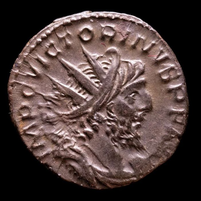 罗马帝国. 维克托里努斯 （公元269-271年）. Antoninianus Colonia Agrippinensis, 270 A.D.  INVICTVS Sol walking left, hand raised and holding whip; star in  (没有保留价)