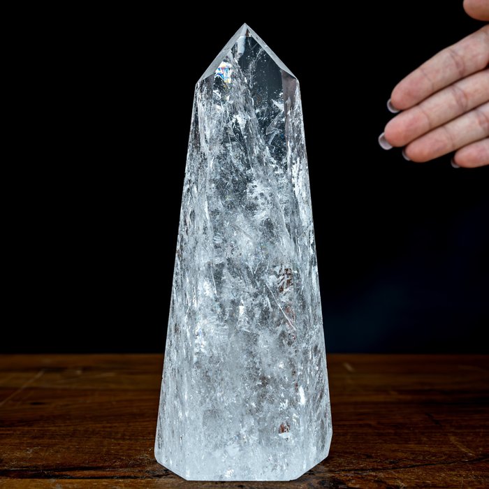 Førstekvalitets naturlig AAA++ kvarts Crystal, Brasil- 732.54 g