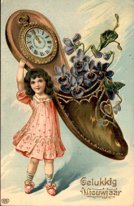 Fantasía, Año Nuevo - Postal (96) - 1900-1930