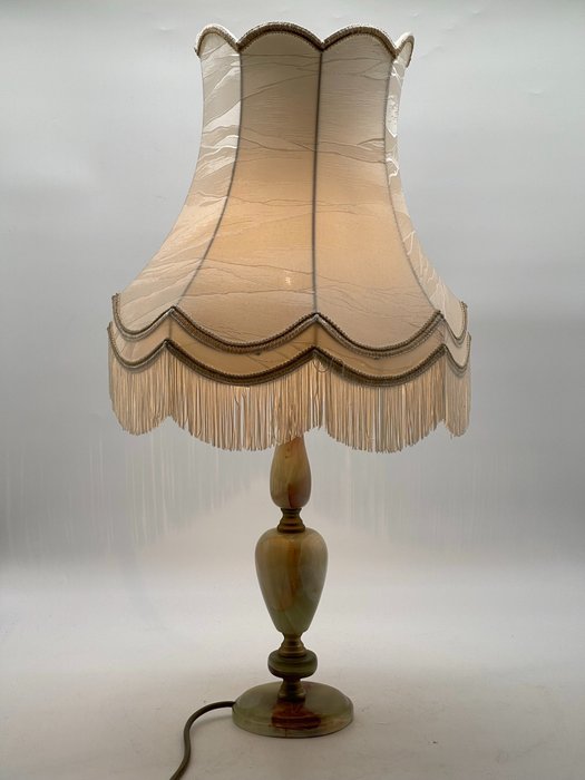 Lampa stołowa (1) - Piękny abażur do lampy podłogowej MARBLE Onyx - Marmur, Onyks