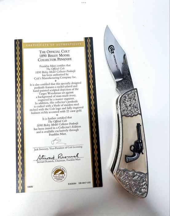 Franklin Mint knife the Official Colt 1890 BISLEY - 摺刀 (1)
