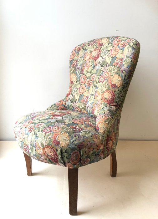 扶手椅 (1) - 木, 紡織品