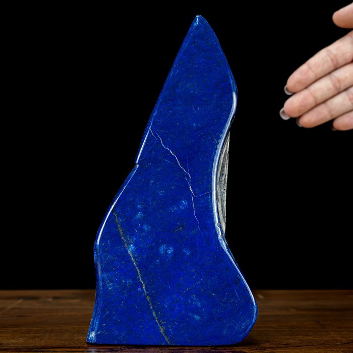 Naturlig første kvalitet kongeblå Lapis Lazuli Skulptur- 696.28 g