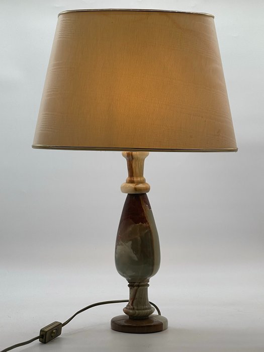 Bordlampe (1) - Smuk standerlampe skærmlampe MARMOR onyx - Marmor, Onyks
