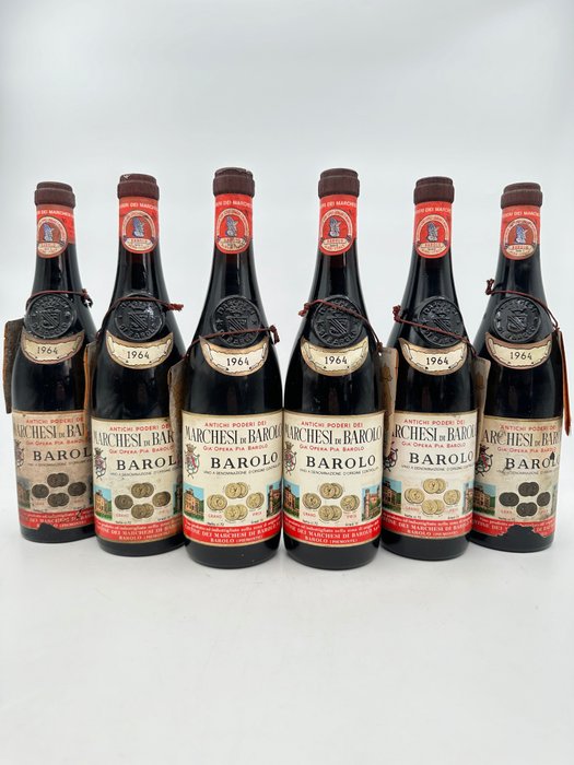 1964 Marchesi di Barolo - Barolo - 6 Flasche (0,72 l)