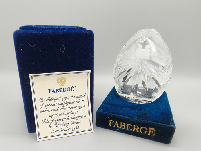 Fabergé-ägg - Fabergé Style Crystal Egg numrerat 0426 - Kristall
