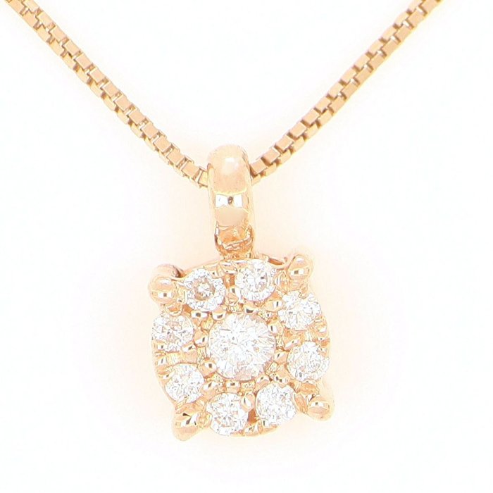 Senza Prezzo di Riserva - Collana - 18 carati Oro rosa, NEW -  0.12 tw. Diamante  (Naturale) 