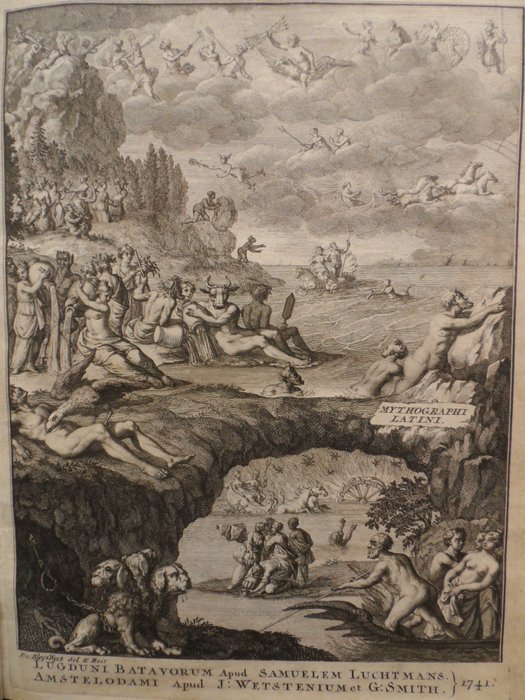 Prijsband : Augustinus van Staveren / Hyginus, Albricus / Fabius Planciades Fulgentius / Lactantius - Auctores mythographi latini. Cajus Julius Hyginus, Fab. Planciad. Fulgentius, Lactantius Placidus, - 1742