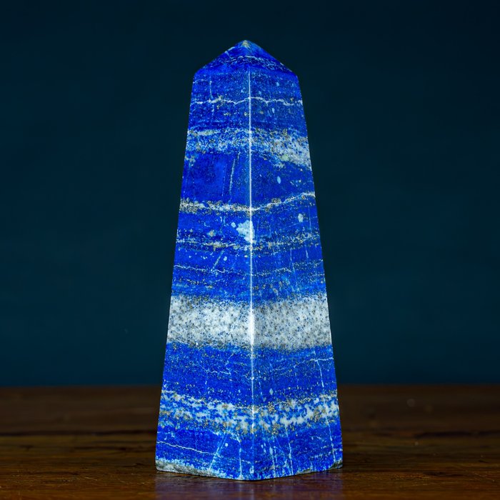 天然 AAA+ 寶藍色青金石 方尖碑- 582.53 g