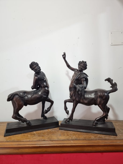 Skulptur, Coppia centauri Furietti - 45 cm - Bronze