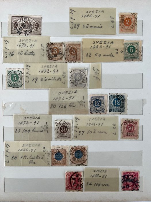 瑞典 1858/1959 - 附有丹麥郵票的專輯