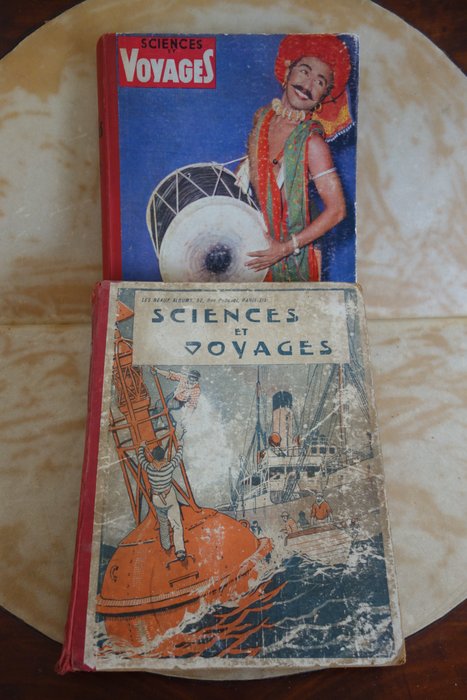 2 Albums Sciences et Voyages - Revues Mensuelles du Reportage Documentaire Illustré - 1924-1958
