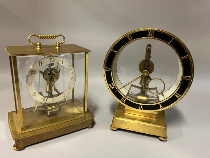 Zegary stołowe i biurkowe - Zegar elektromagnetyczny - Kieninger - Mosiądz - 1920-1930