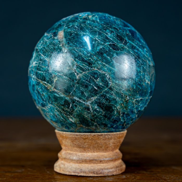 AAA++ Sparkling Blue  Apatite Sphere- 690.63 g
