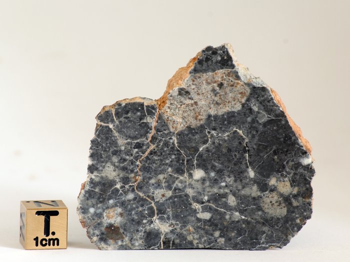 Fatia completa da Lua - meteorito NWA 15018 (brecha feldspática) - 15.08 g
