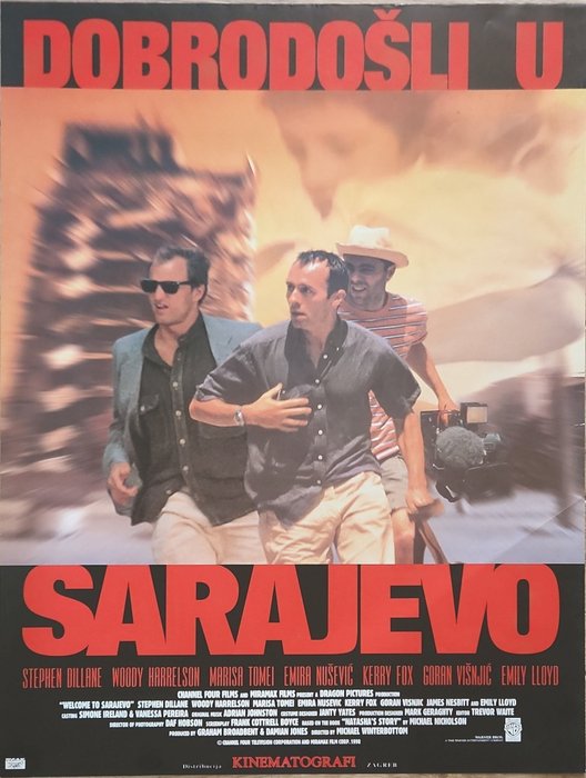  - Affisch Welcome to Sarajevo 1997 Michael Winterbottom unfolded movie poster.