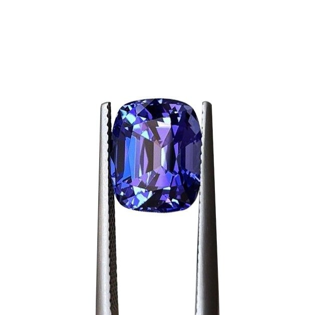GIA-certificeret blålig violet tanzanit - 5.90 ct