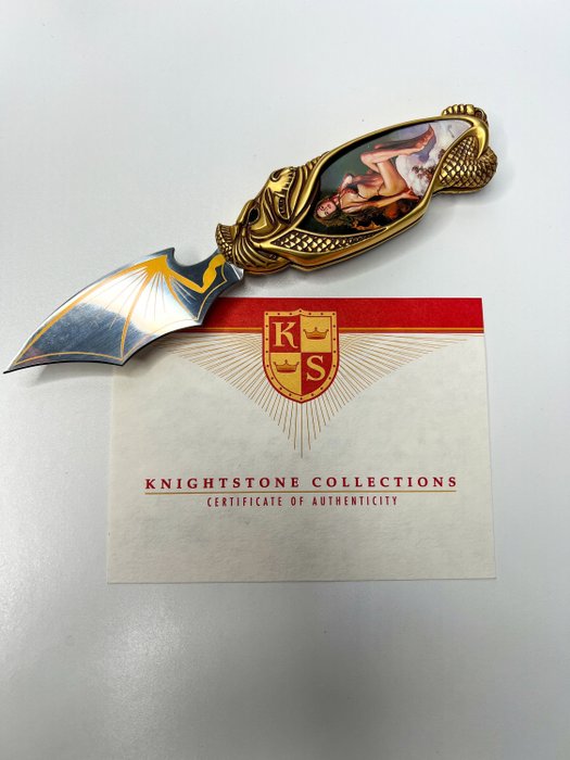 Very Rare Franklin Mint Maiden Of The Snow  fantasy collector knife - Fickkniv (1)