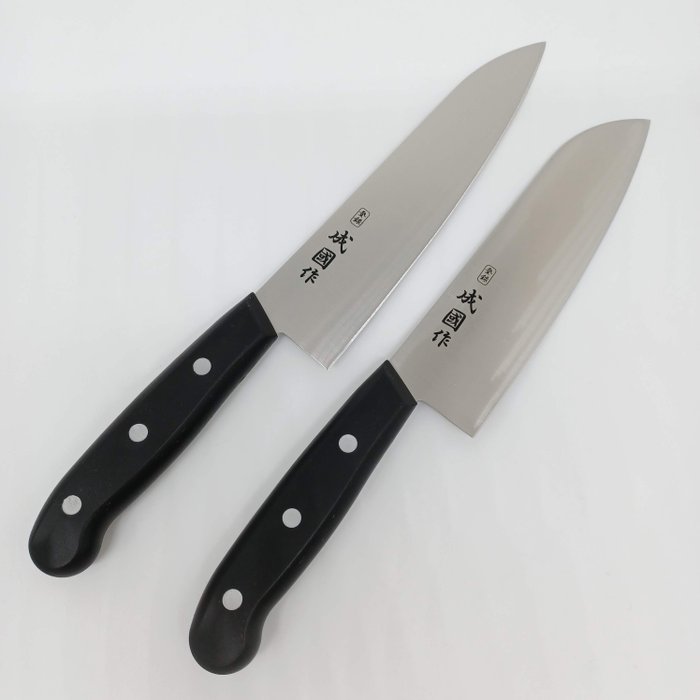Konyhakés - Kitchen knife set -  成國作 Narikuni - Molibdén-vanádium acél - Japán